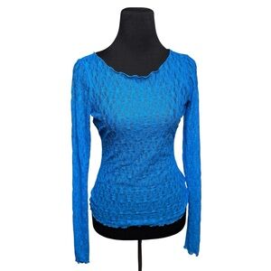 Out From Under Women’s M Sheet Cobalt Blue Lace Long Sleeve Shirt Top NWT Urban